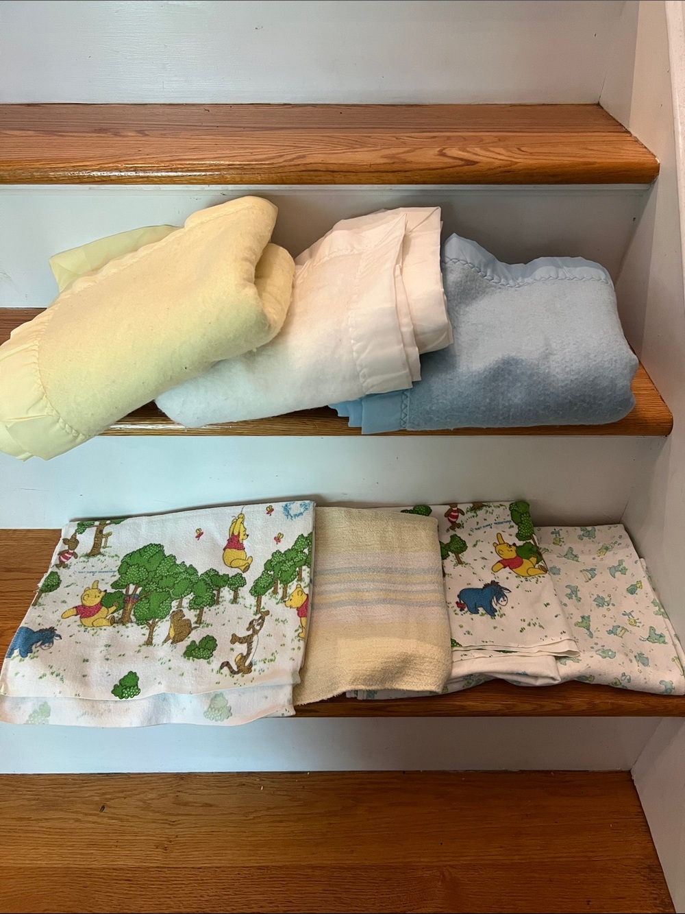 Vintage baby blankets 1983-1985 Winnie the pooh